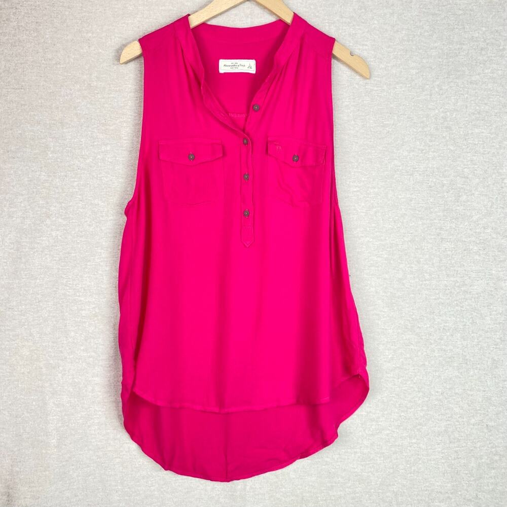 Y2K Abercrombie & Fitch Womens Sleeveless Top Size Large Preppy Moose Logo